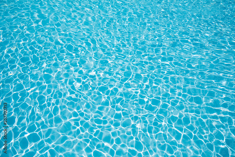Above beautiful ripple water in swimming pool
