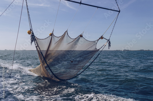 straightened trawler net photo