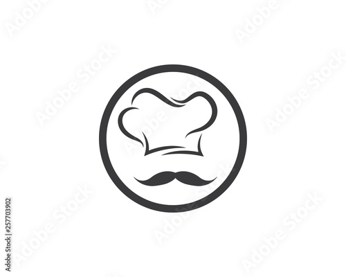 hat chef logo template vecto