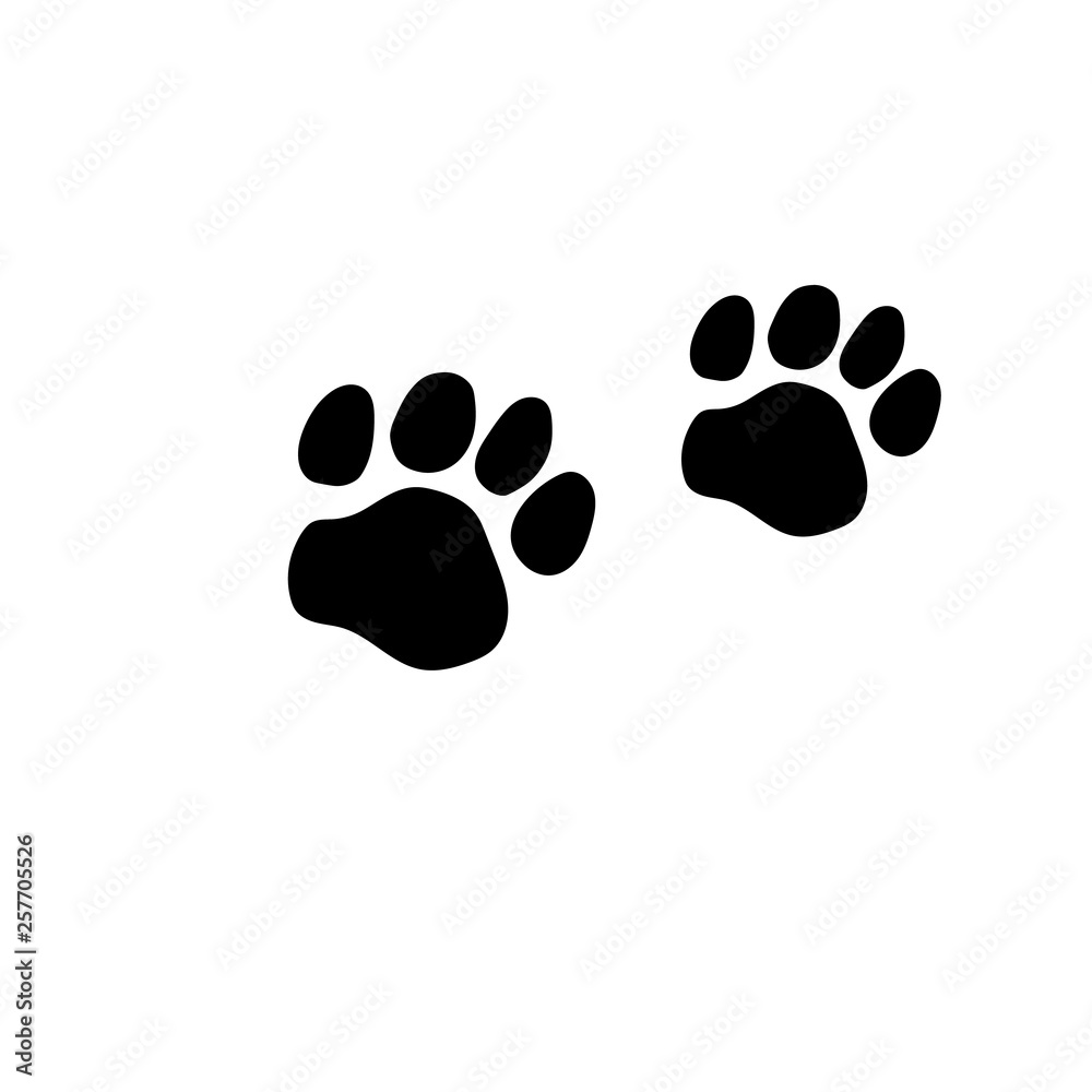 Fototapeta premium Paw prints. Logo