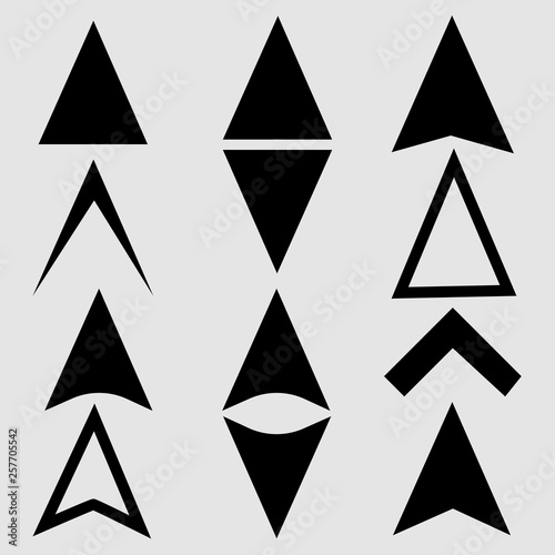 Arrow icons or vector