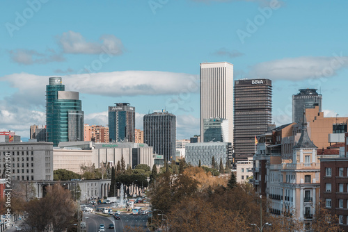 Vista de la zona financiera de Madrid. Nuevos Ministerios
