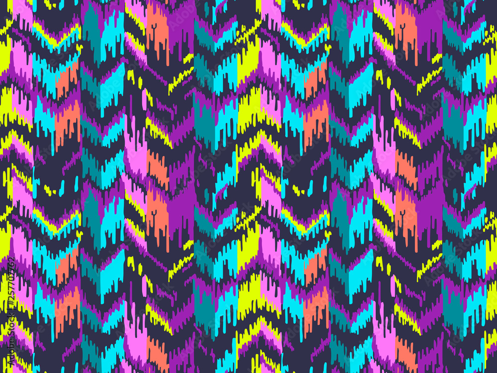 Ethnic seamless pattern. Tribal ethnic vector texture. Striped pattern in Aztec style. Ikat geometric folklore ornament. Ethnic motif for wrapping, wallpaper, fabric, textile, craft, embroider.