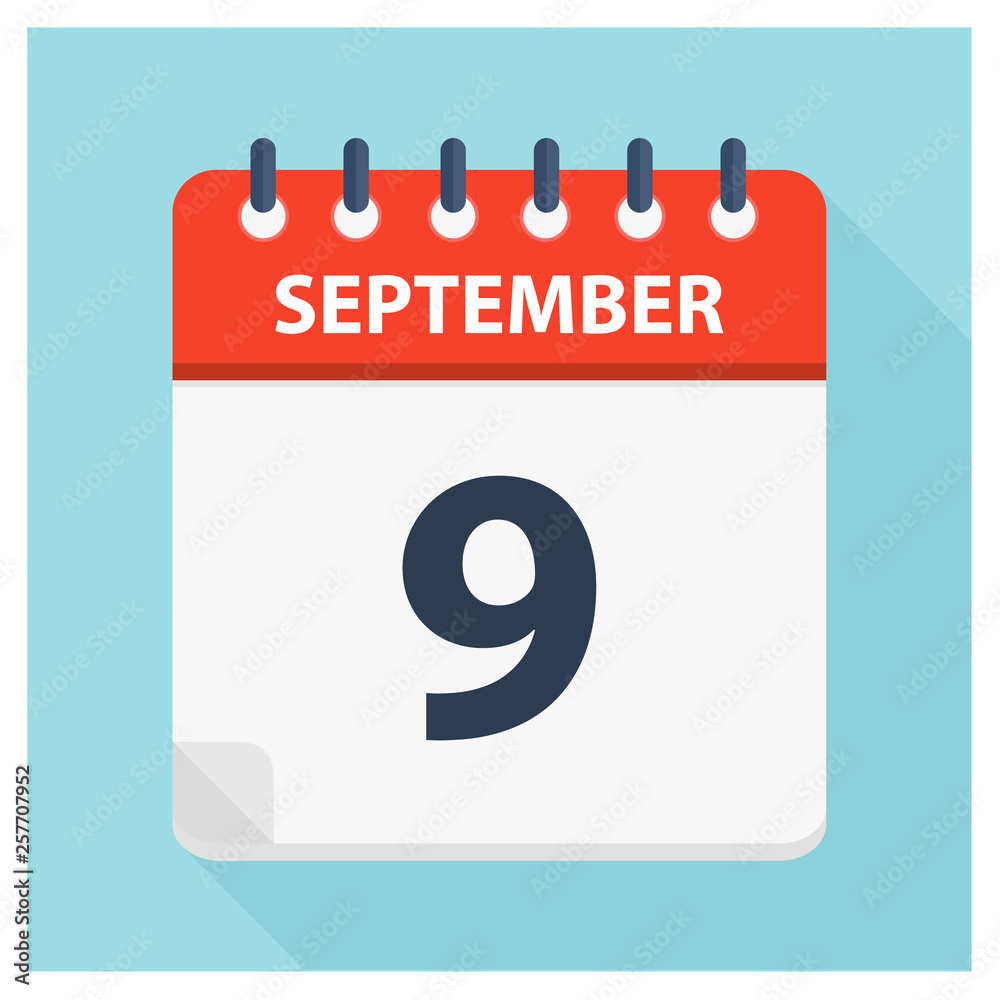 September 9 - Calendar Icon - Calendar design template September 9 - Calendar Icon - Calendar design template