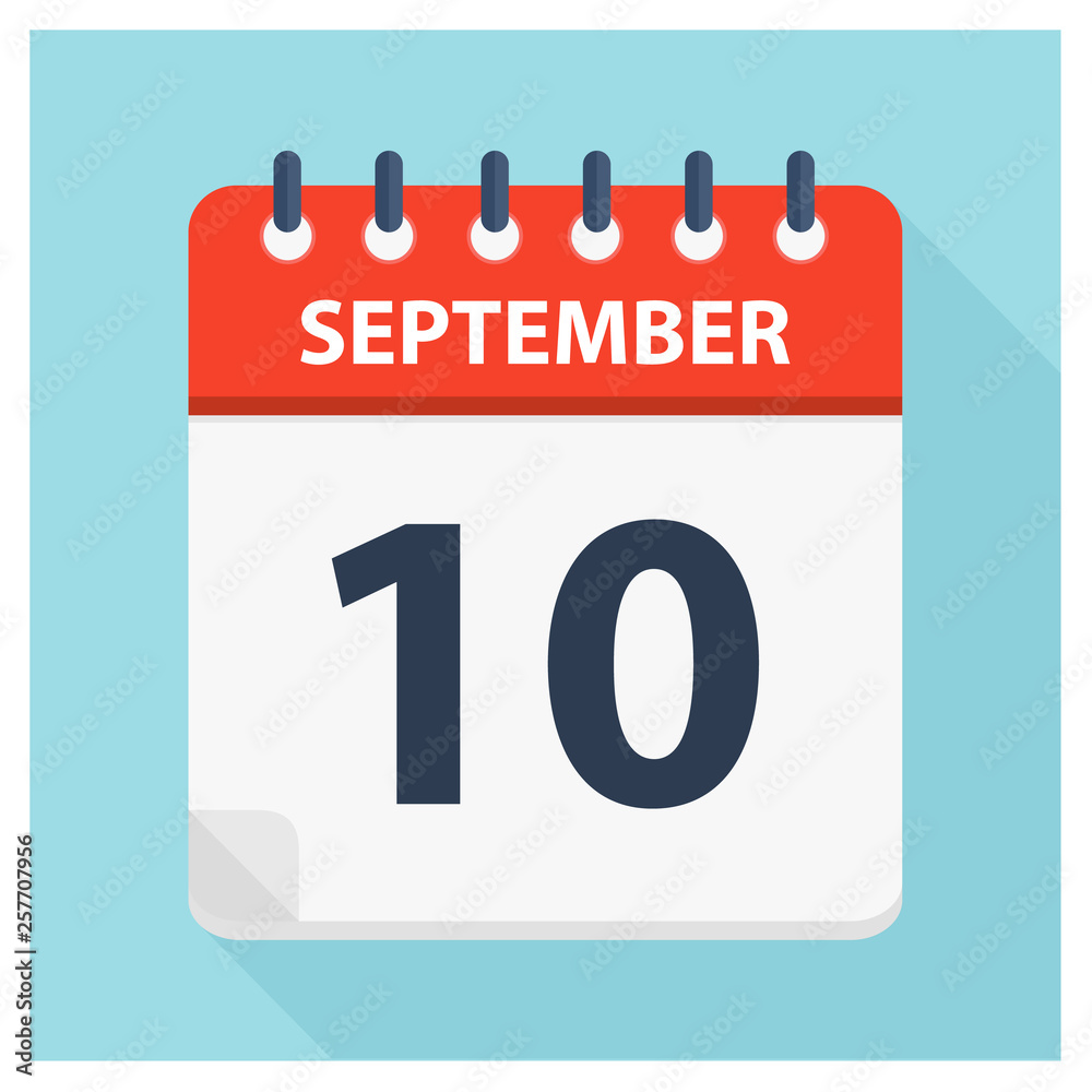 September 10 - Calendar Icon - Calendar design template September 10 - Calendar Icon - Calendar design template