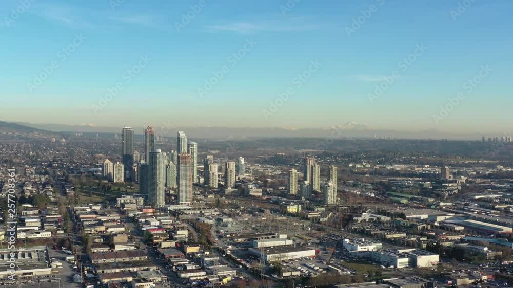 Cityscape sunny day. Aerial flight. Drone. 4K. Cityscape sunny day. Aerial flight. Drone. 4K.