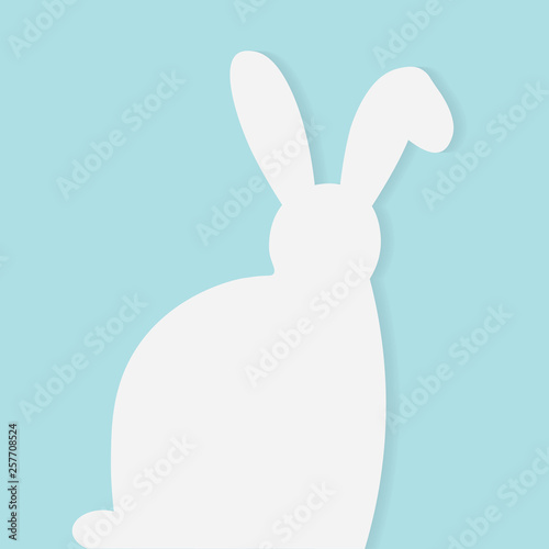 easter bunny silhouette- vector illustration