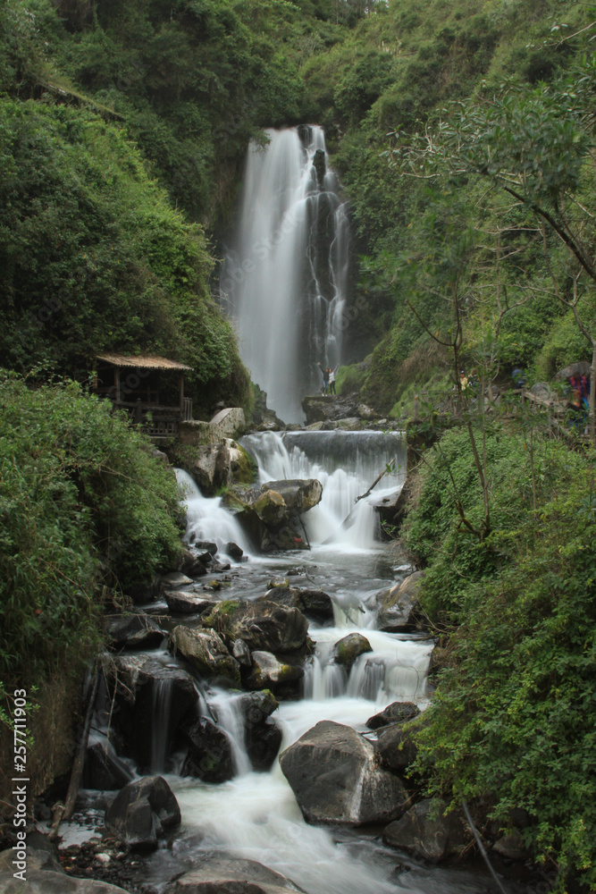 Fototapeta premium Peguche Waterfall in Ecuador 