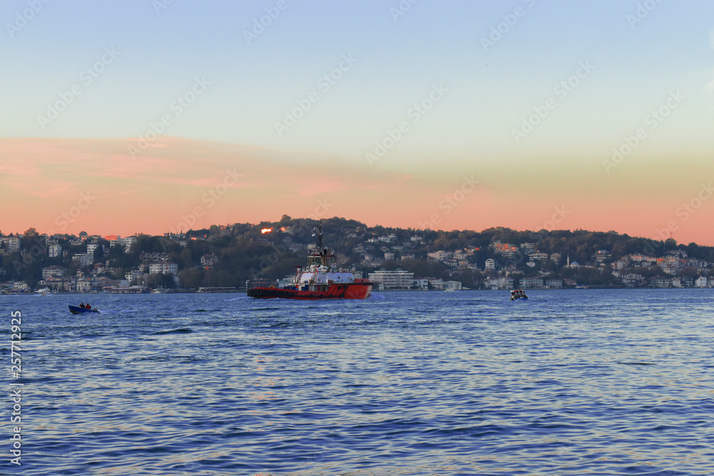 Coast Guard crossing Istanbul Strait