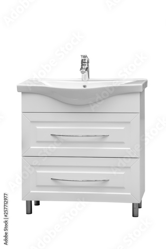 bathroom furniture isolated on white background