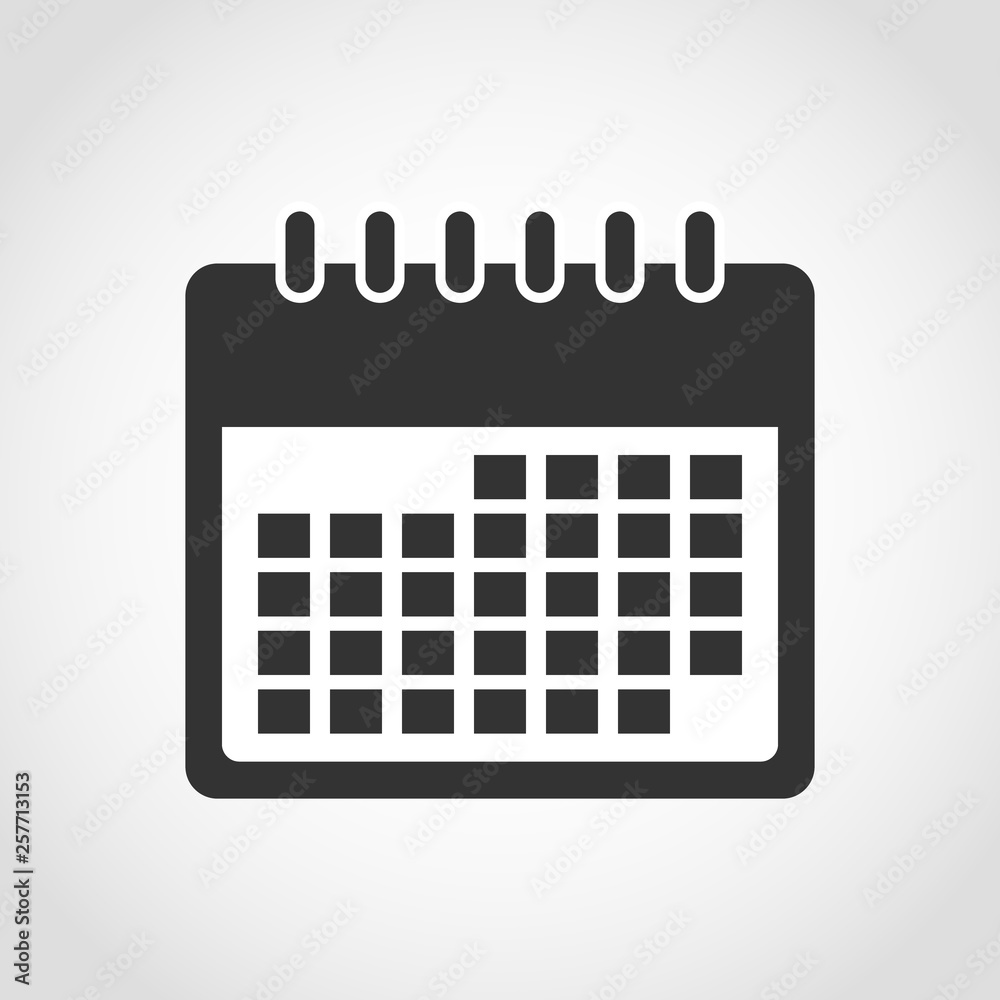 Calendar Icon. Black and White Calendar Calendar Icon. Black and White Calendar
