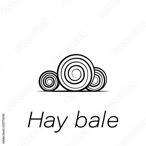 hay bale hand draw icon. Element of farming illustration icons. Signs and symbols can be used for web, logo, mobile app, UI, UX