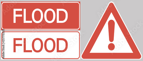 Be careful.Flood.  Information about the natural phenomenon dangerous to life and health in the area.