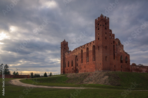 Ruins of the gothic teutonic castle in Radzyn Chelminski, Kujawsko-Pomorskie, Poland photo