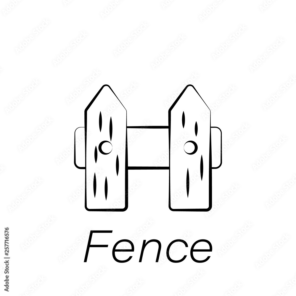 fence hand draw icon. Element of farming illustration icons. Signs and symbols can be used for web, logo, mobile app, UI, UX fence hand draw icon. Element of farming illustration icons. Signs and symbols can be used for web, logo, mobile app, UI, UX