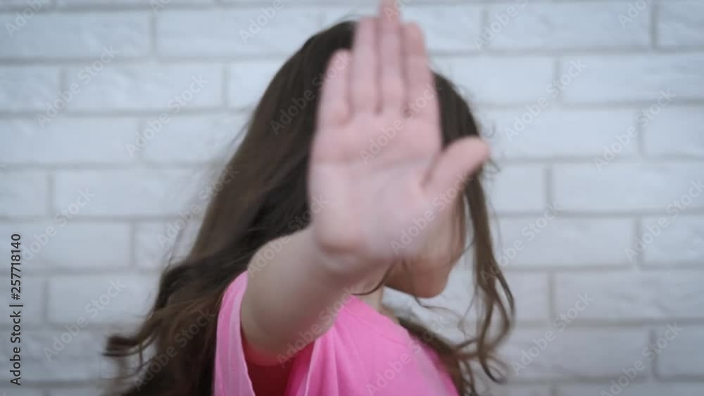 Kid problems. The child shows stop. Kid problems. The child shows stop.
