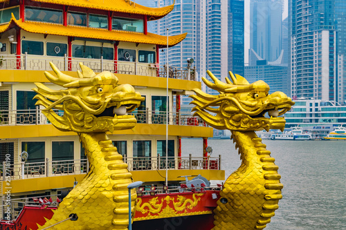 Photography Chinese Cruise at The Bund, Shanghai, China