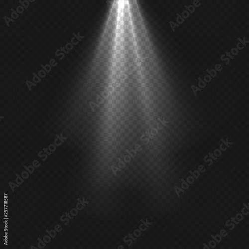 Vector light effect isolated on transparent background. Template vector illustration. Layout. 