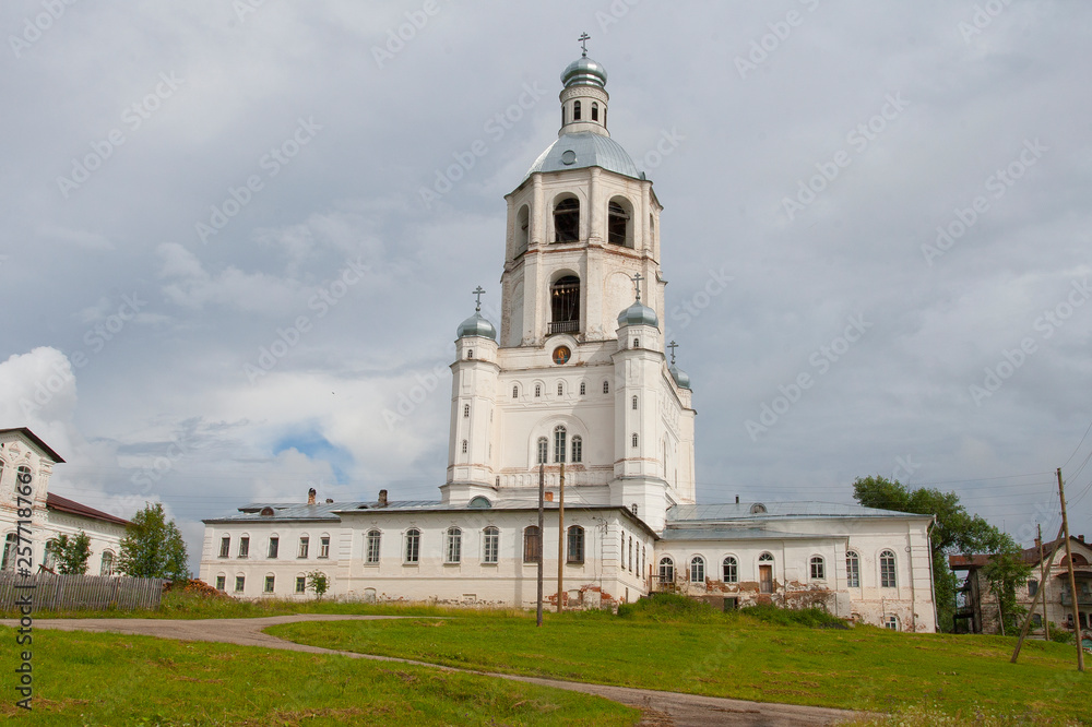 Old church in russia.Trinity Stefano Ulyanovsk monastery.