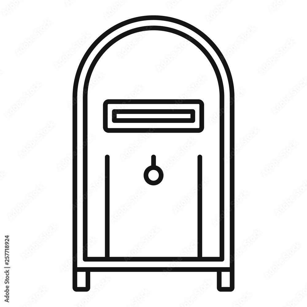 Street post box icon. Outline street post box vector icon for web design isolated on white background Street post box icon. Outline street post box vector icon for web design isolated on white background