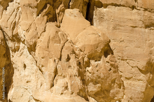 high rocky mountains in canyon in Egypt Dahab South Sinai