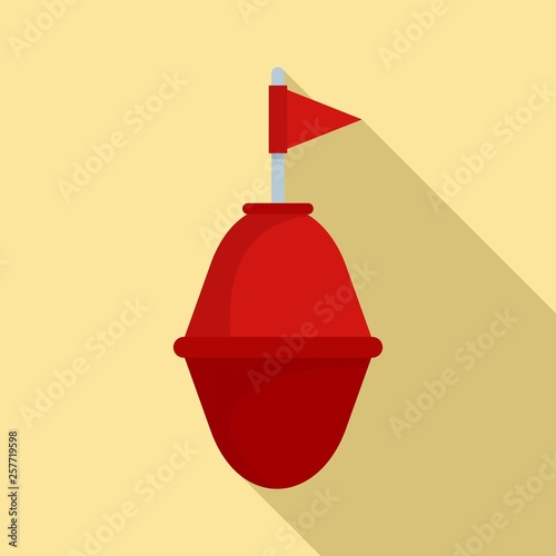 Port buoy icon. Flat illustration of port buoy vector icon for web design