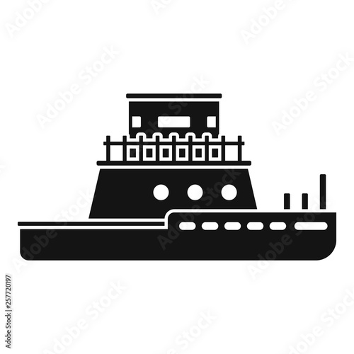 Tug boat icon. Simple illustration of tug boat vector icon for web design isolated on white background