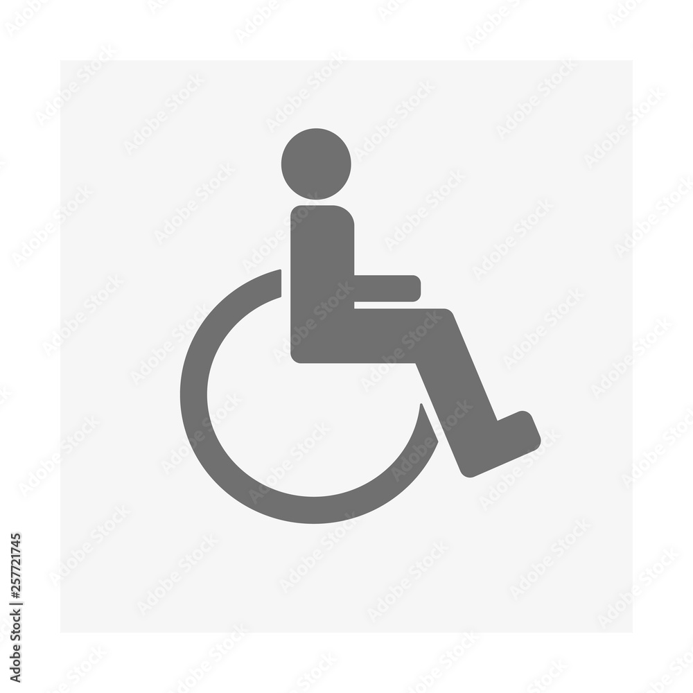 Wheelchair disabled icon, Vector illustration isolated. Vector art. Wheelchair disabled icon, Vector illustration isolated. Vector art.