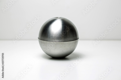 Metallic balls. Decoration elements for design. White background