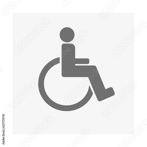 Wheelchair disabled icon, Vector illustration isolated. Vector art.
