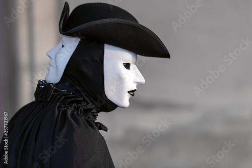 Janus-faced costume photo