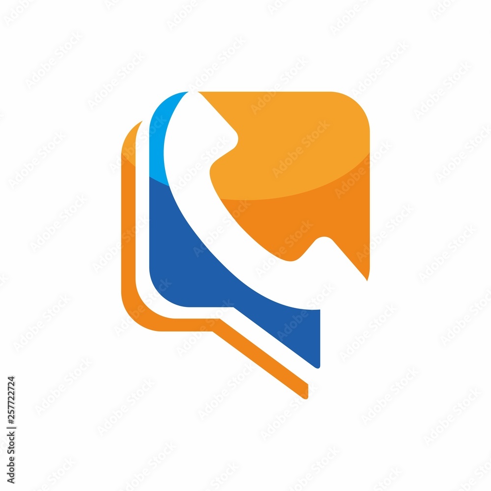 Telephone communication logo design template vector illustration Telephone communication logo design template vector illustration