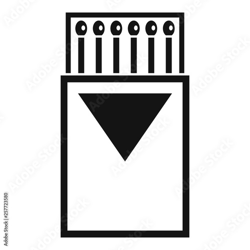Box matches icon. Simple illustration of box matches vector icon for web design isolated on white background