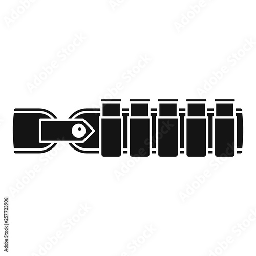 Hunter bullet belt icon. Simple illustration of hunter bullet belt vector icon for web design isolated on white background