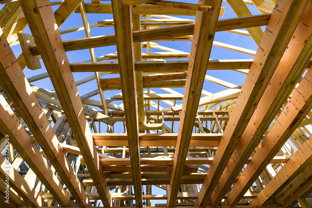 Frame house construction Frame house construction