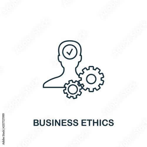 Business Ethics icon. Thin line design symbol from business ethics icons collection. Pixel perfect business ethics icon for web design, apps, software, print usage