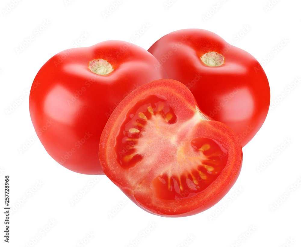 Tomatoes isolated on white background. Vegetable. Tomatoes isolated on white background. Vegetable.