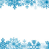 Decorative snowflake on white background