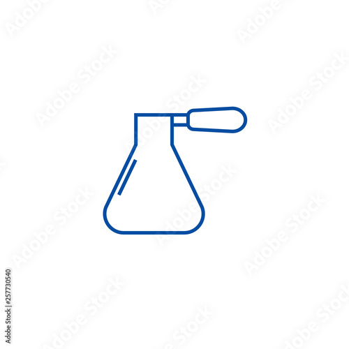 Cezve line concept icon. Cezve flat  vector website sign, outline symbol, illustration.