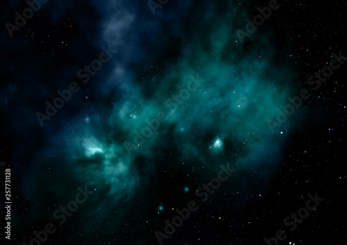 Fototapeta Naklejka Na Ścianę i Meble -  Small part of an infinite star field. 3D rendering