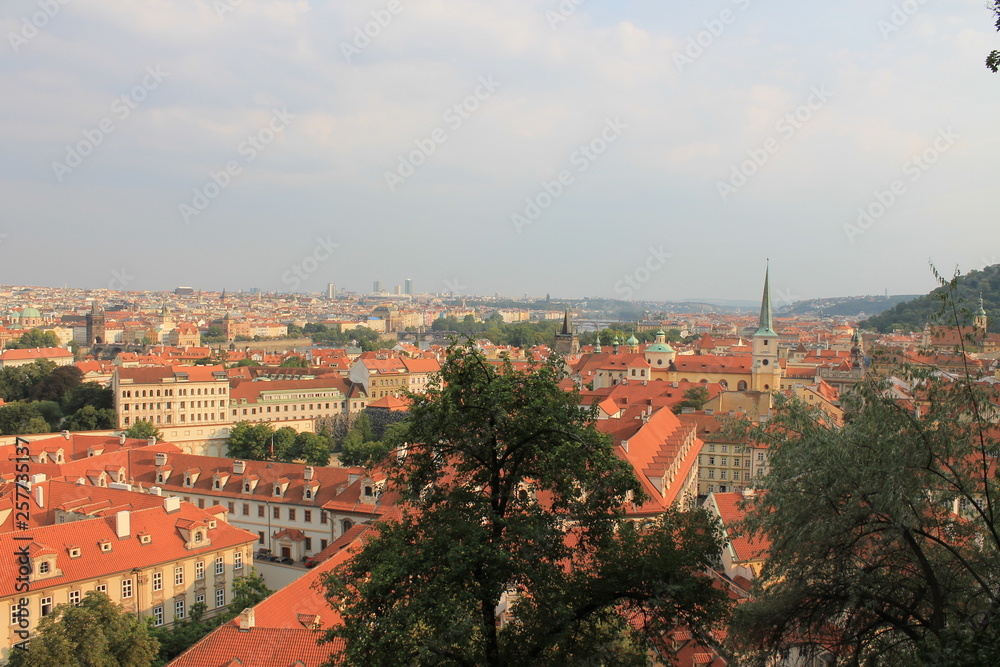 Panorama of the old town of Prague, Czech Republic