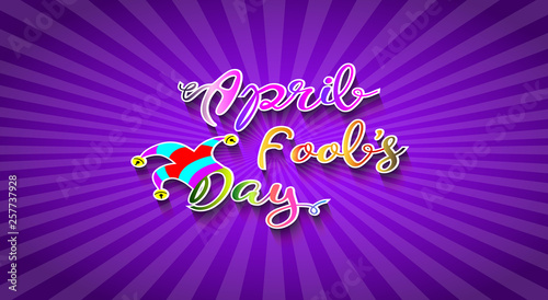 Wallpaper Mural April Fool's Day text. EPS 10 vector illustration for greeting card, ad, promotion, poster, flyer, blog, article, marketing, signage - Vector Graphic Torontodigital.ca