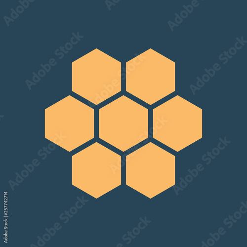 Silhouette icon honeycomb