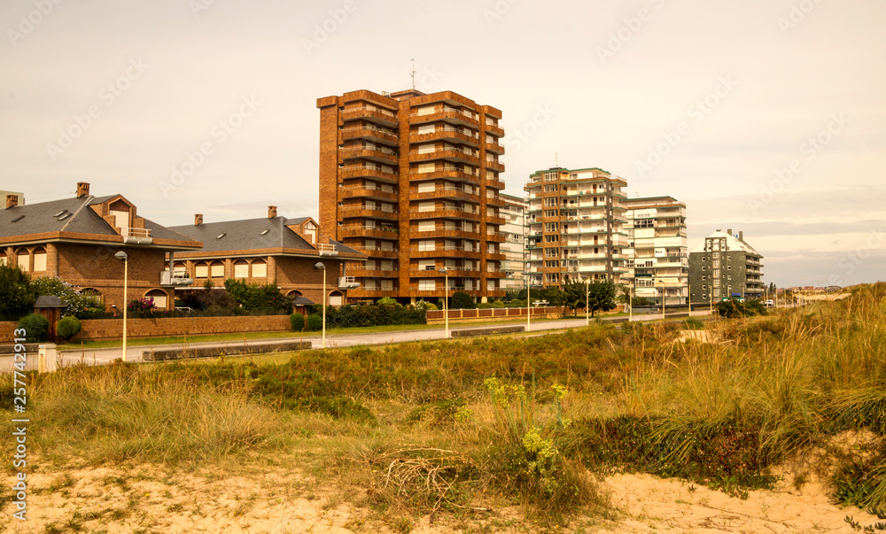 Big building in the north of Spain in a cloudy day. It´s surrounded by meadows. Big building in the north of Spain in a cloudy day. It´s surrounded by meadows.