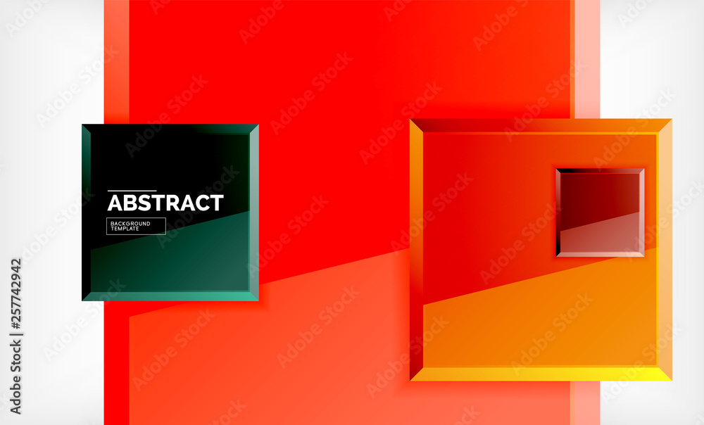 Square geometric background Square geometric background