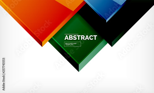 Geometric abstract background, modern square design