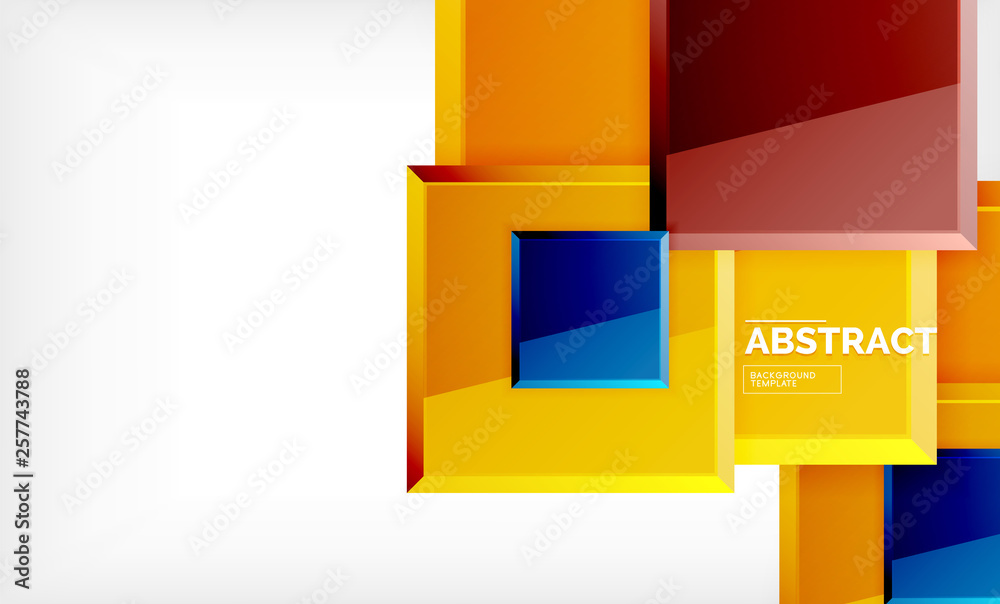 Fototapeta premium Square geometric background
