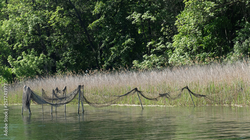 Fischernetze im Ruppiner See photo