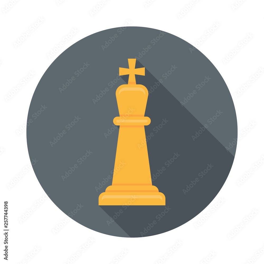 Chess king flat icon Chess king flat icon