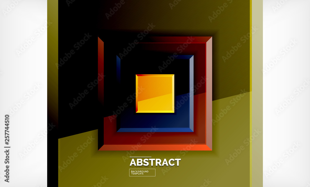Square abstract background, glossy geometric design Square abstract background, glossy geometric design